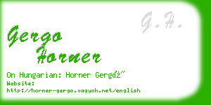 gergo horner business card